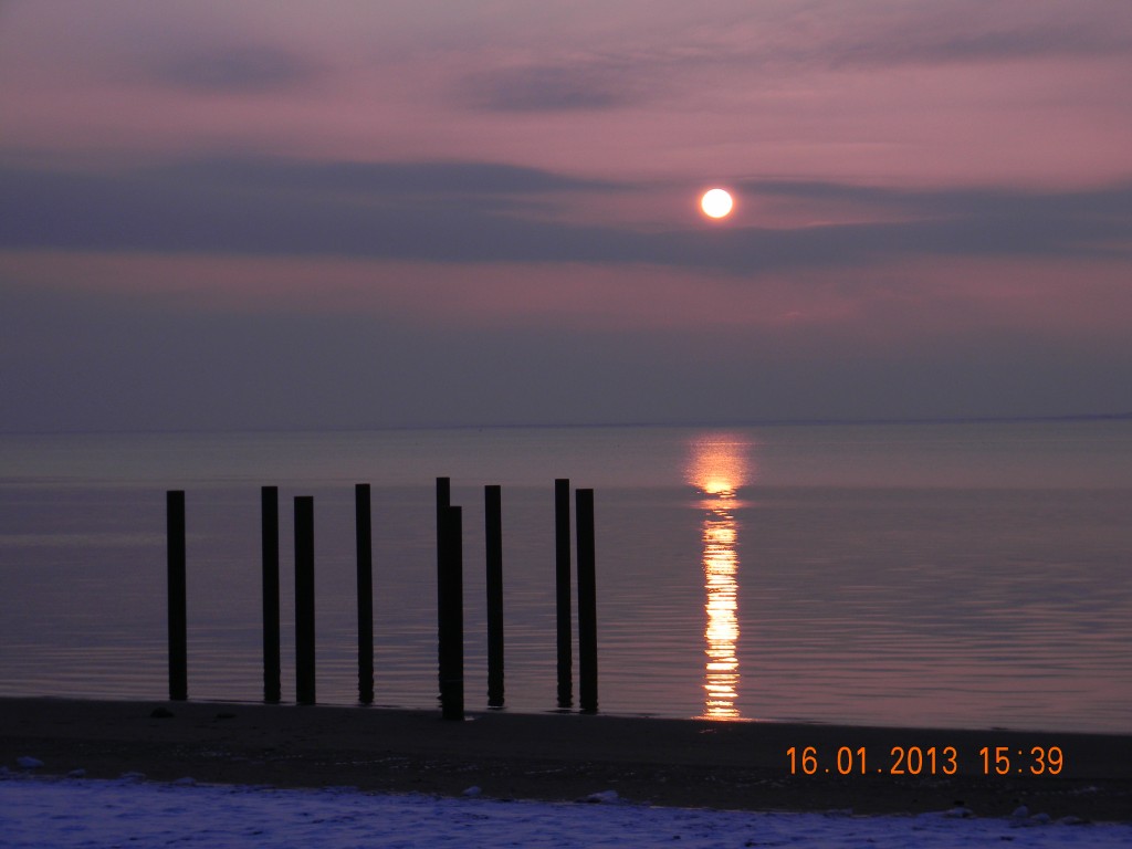 Solnedgang på Hjerting Strand